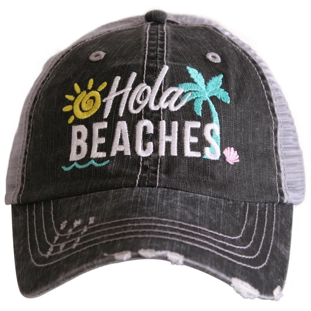 Hats and tanks BEACH Beach hair dont care Feelin beachy Beach please Hola beaches Beach bum Embroidered trucker caps