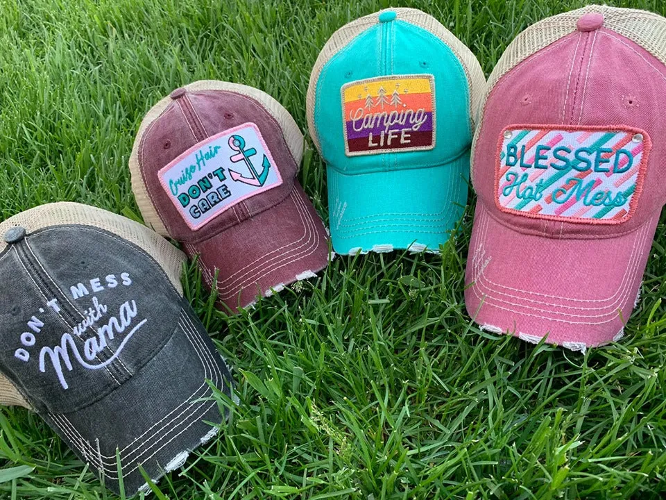 Hats and tanks BEACH Beach hair dont care Feelin beachy Beach please Hola beaches Beach bum Embroidered trucker caps