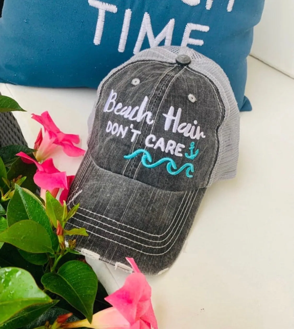 Hats and tanks BEACH Beach hair dont care Feelin beachy Beach please Hola beaches Beach bum Embroidered trucker caps