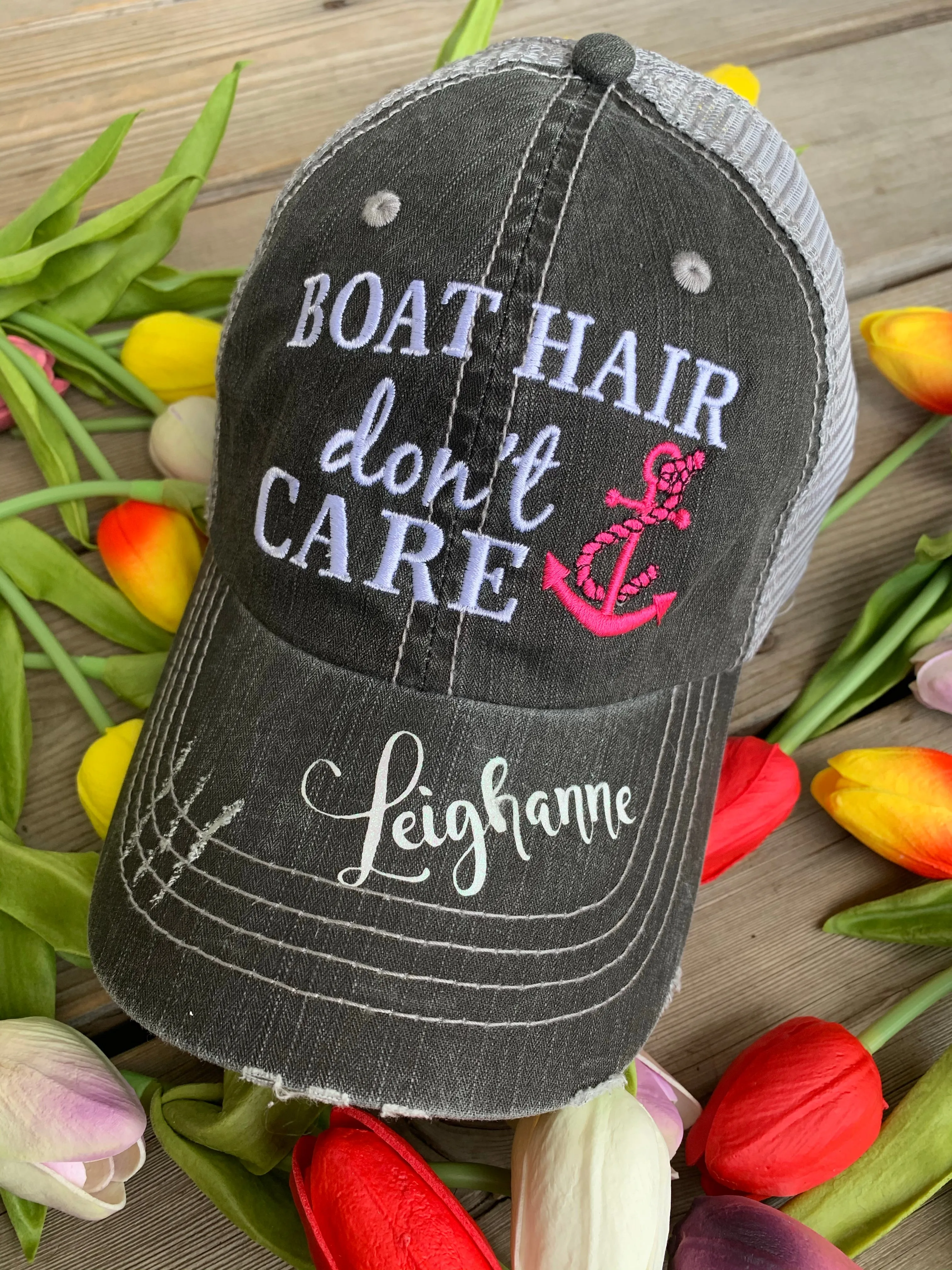 Hats { Lake hair don't care } { Happy Camper } { River hair don't care } { Beach hair don't care } { Tailgate hair don't care }