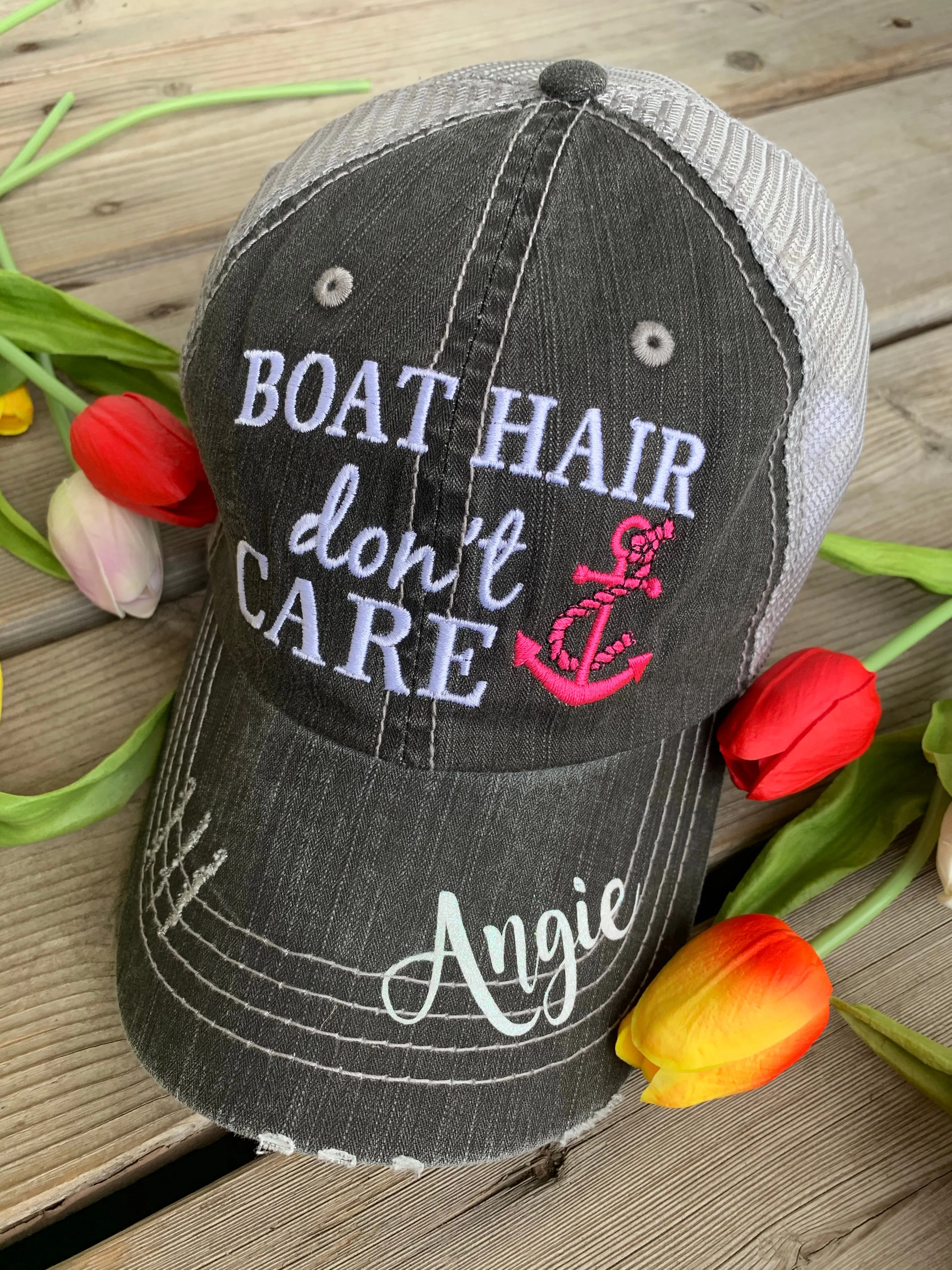 Hats { Lake hair don't care } { Happy Camper } { River hair don't care } { Beach hair don't care } { Tailgate hair don't care }