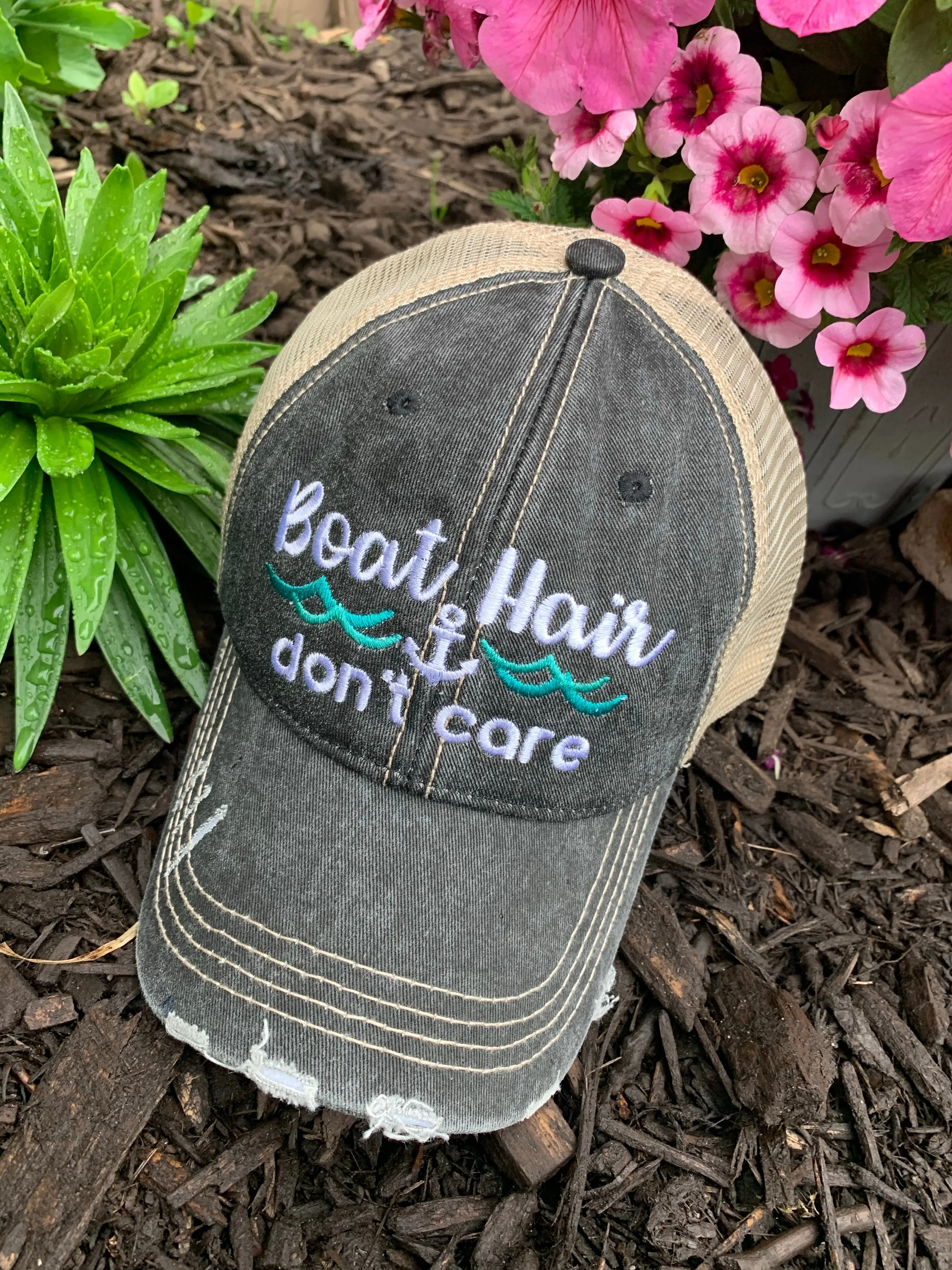 Hats { Lake hair don't care } { Happy Camper } { River hair don't care } { Beach hair don't care } { Tailgate hair don't care }