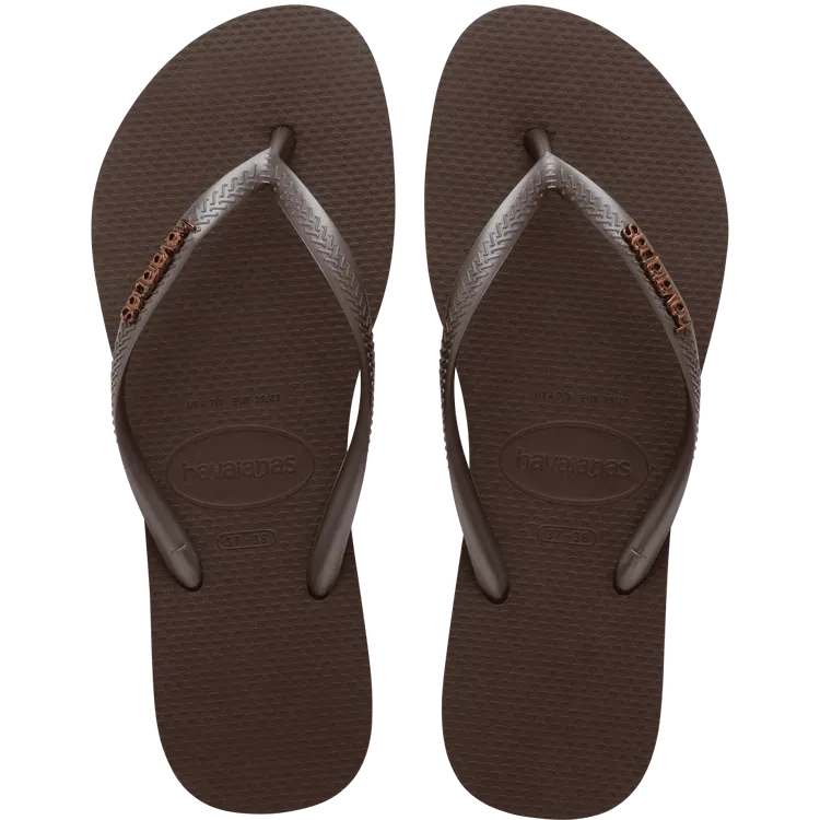 HAVAIANAS Slim Logo Metallic Sandal