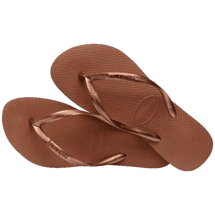 Havaianas Womens Slim Sandal Rust Metallic Copper