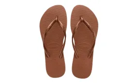 Havaianas Womens Slim Sandal Rust Metallic Copper