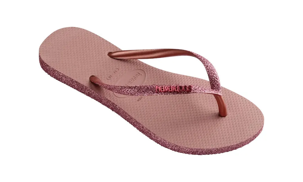 Havaianas Womens Slim Sparkle II Crocus Rose Golden Blush