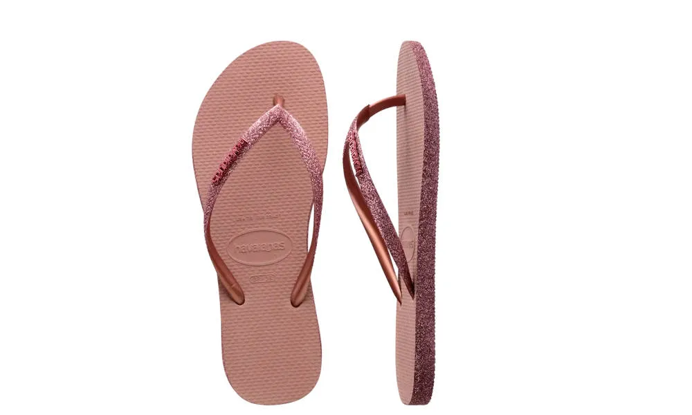 Havaianas Womens Slim Sparkle II Crocus Rose Golden Blush