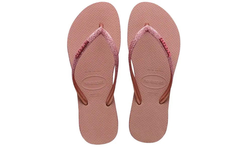 Havaianas Womens Slim Sparkle II Crocus Rose Golden Blush