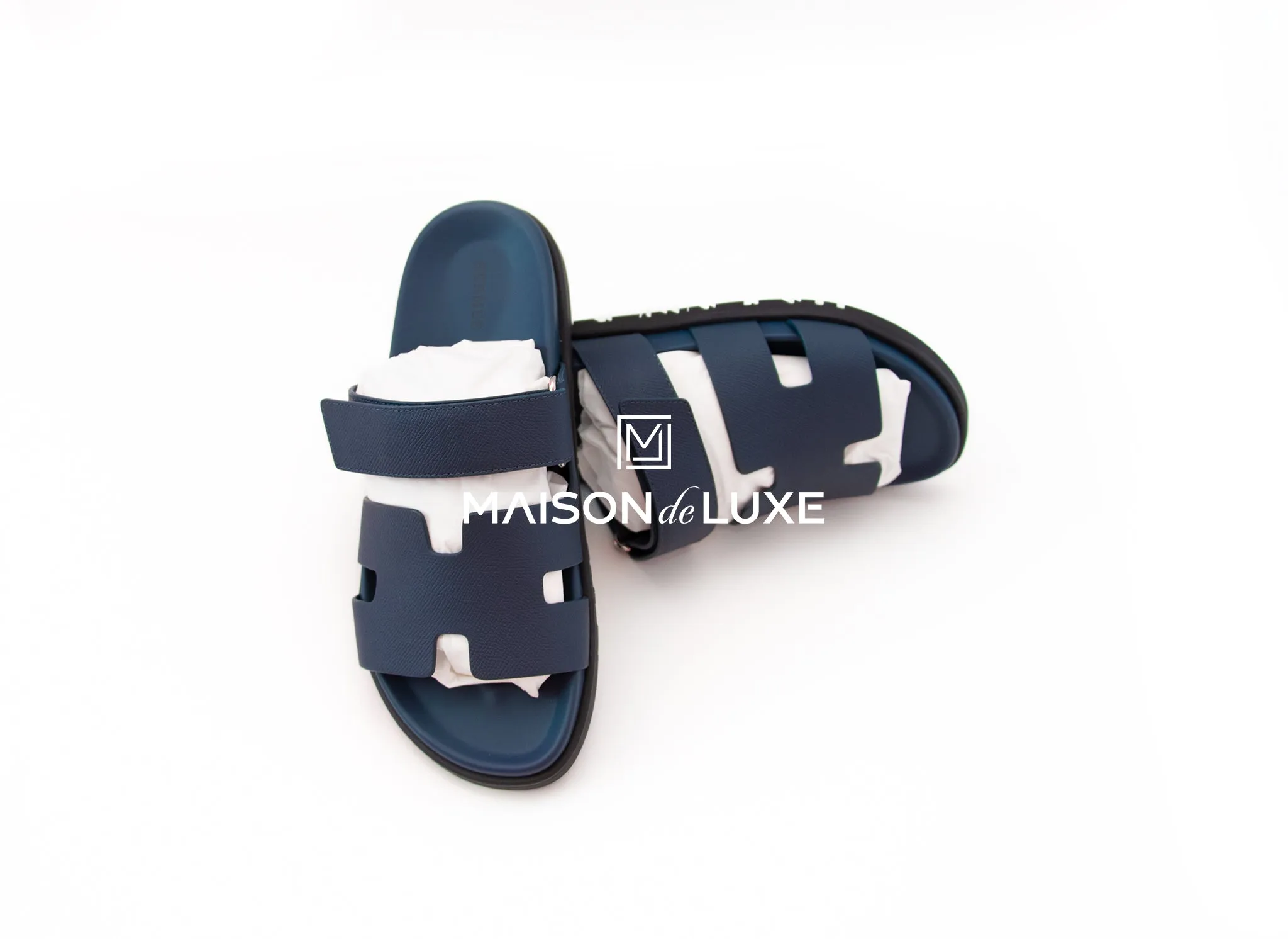 Hermes Men's Blue Celeste Chypre Sandal 43