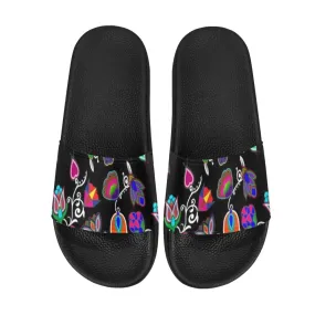 Indigenous Paisley Black Women's Slide Sandals