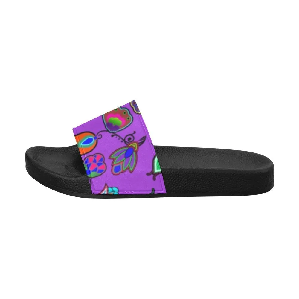 Indigenous Paisley Dark Orchid Women's Slide Sandals