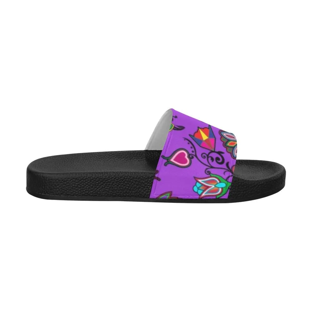 Indigenous Paisley Dark Orchid Women's Slide Sandals