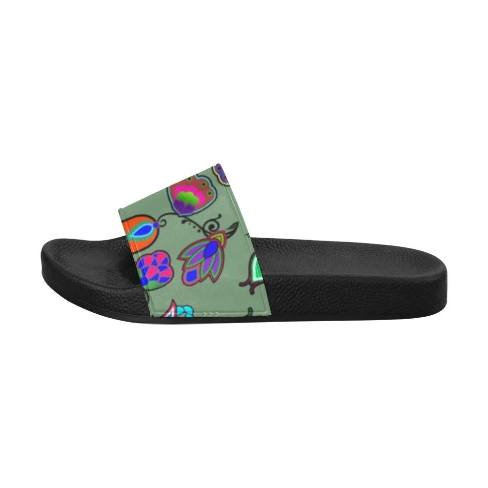 Indigenous Paisley Dark Sea Men's Slide Sandals