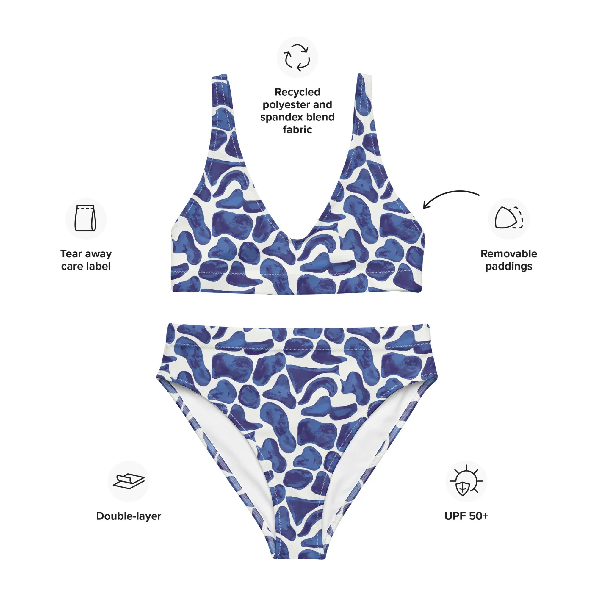 Indigo Summer Recycled high-waisted bikini