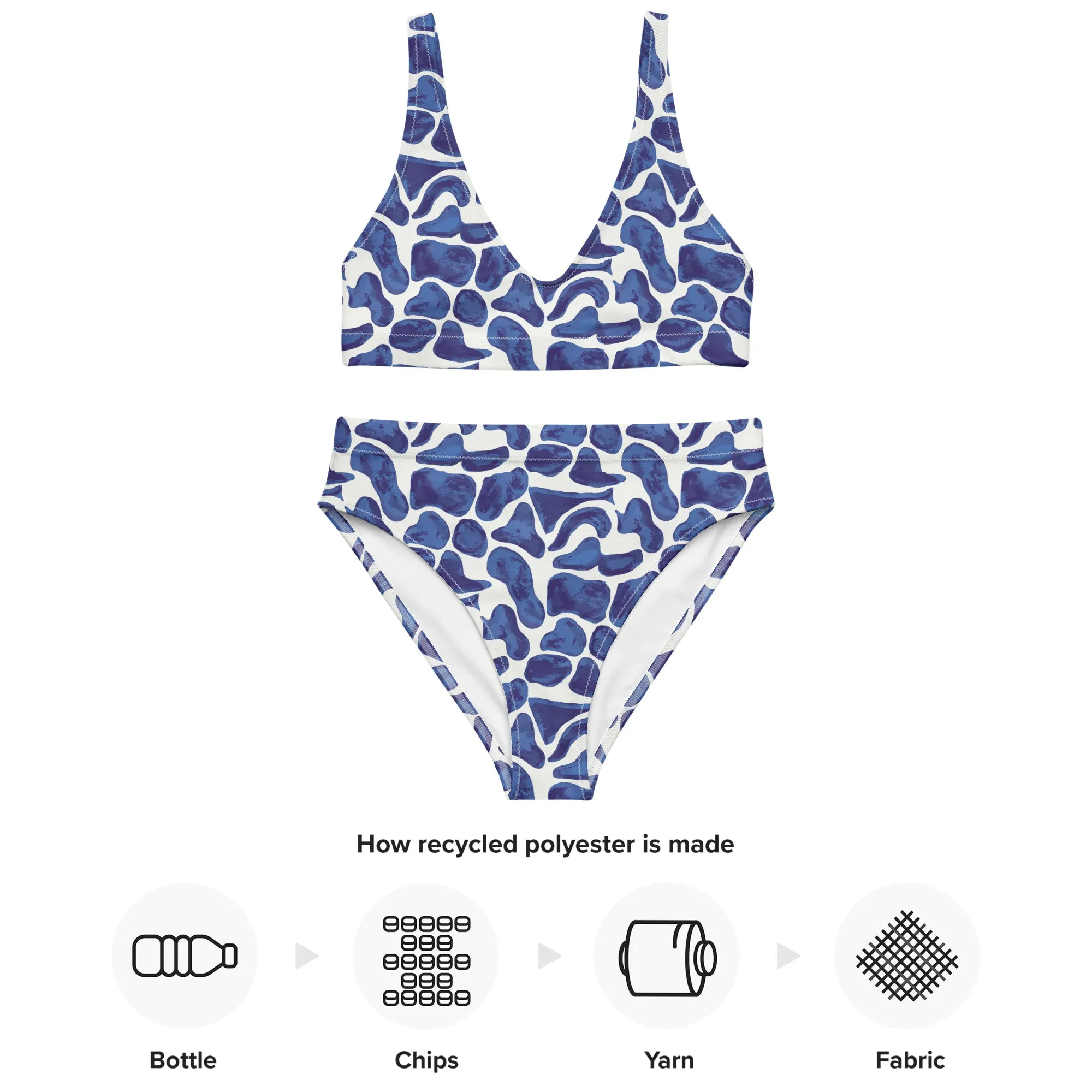 Indigo Summer Recycled high-waisted bikini