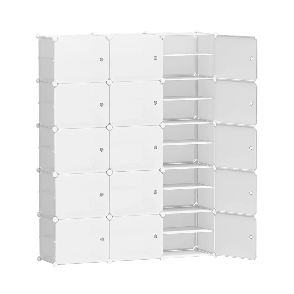 Large White Shoe Cabinet, 15-Cube, Eco-friendly, Artiss