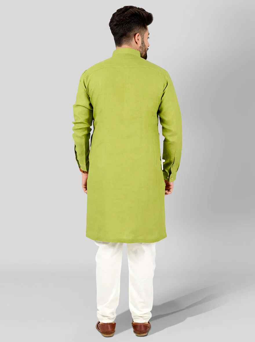 Leaf Green Kurta | Azania