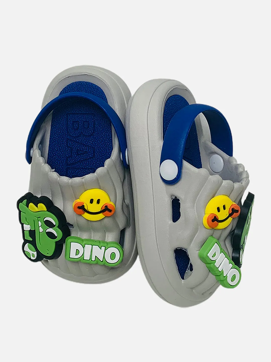 Little Surprise Box Blue Smilie Dino Slip on Clogs/Footwear for Toddlers & Kids.