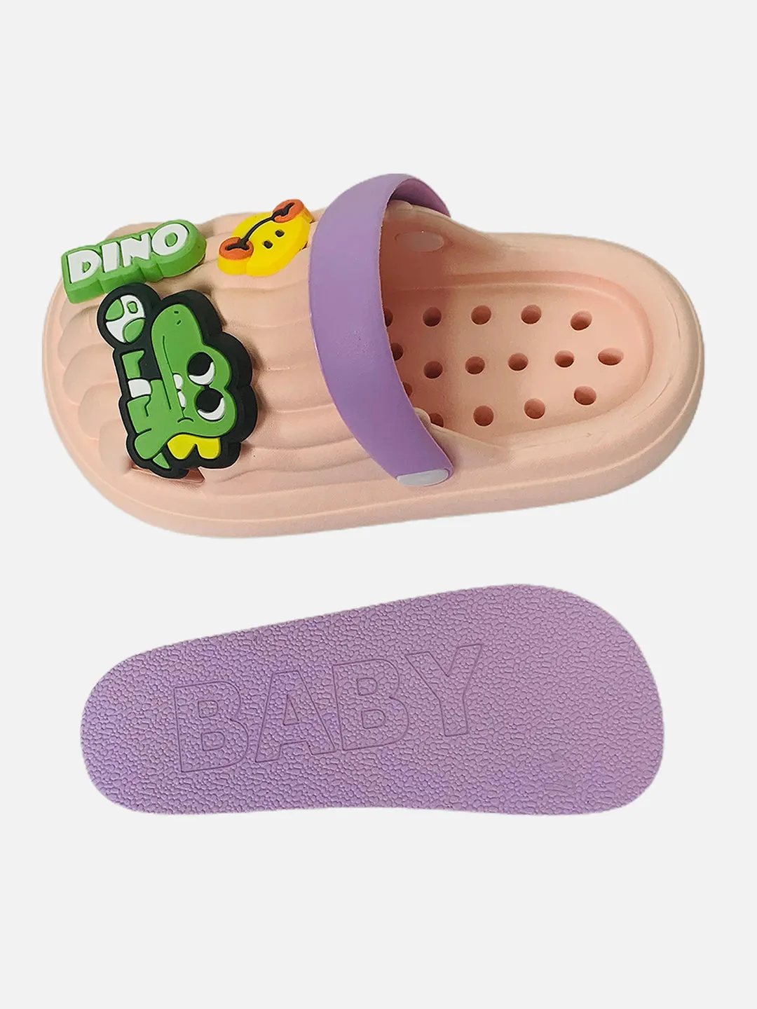 Little Surprise Box Blue Smilie Dino Slip on Clogs/Footwear for Toddlers & Kids