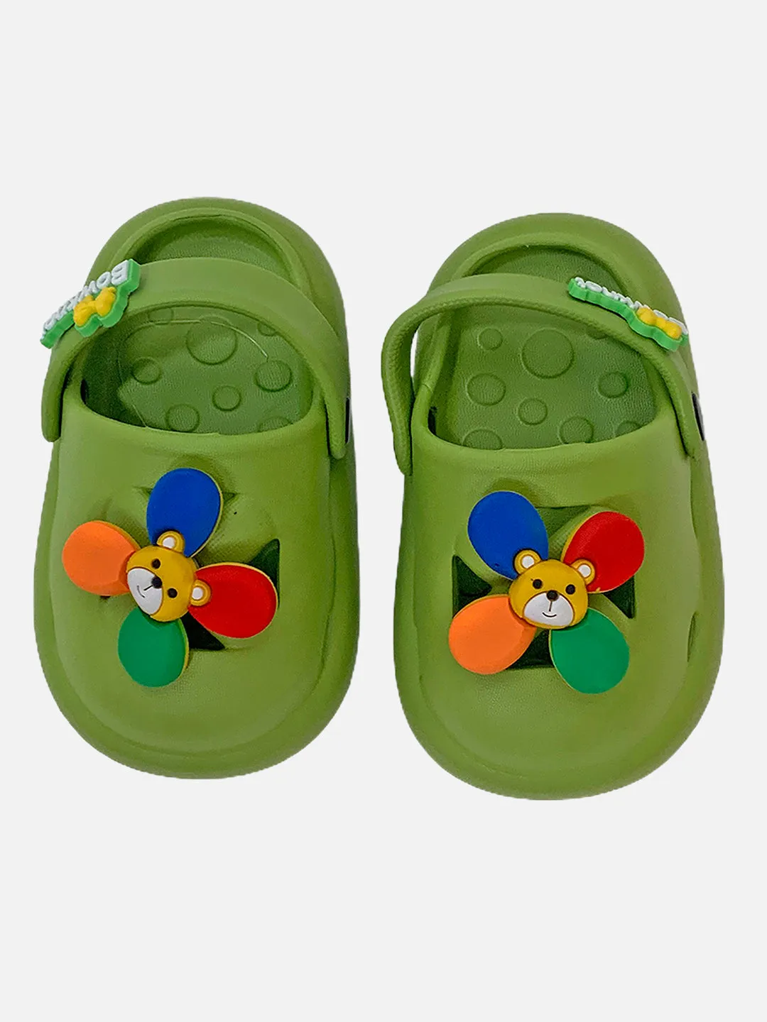 Little Surprise Box Green Pinwheel Slip on Clogs all season Footwear for Toddlers & Kids