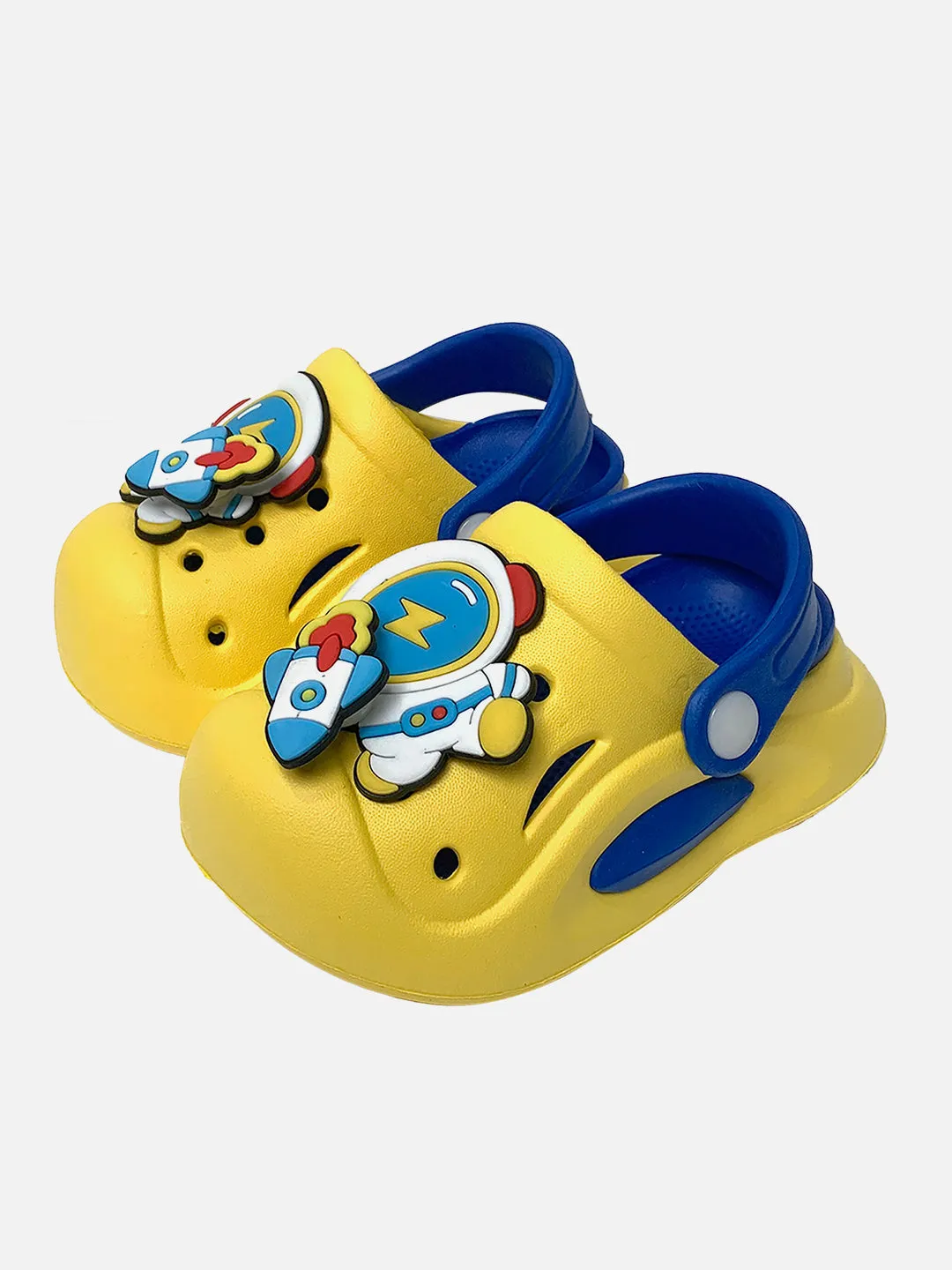 Little Surprise Box Yellow spinning rocket Slip on Clogs/Footwear for Toddlers & Kids