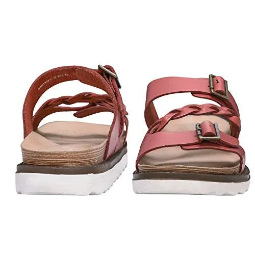 Maddy Leather Platform Slides Sandals