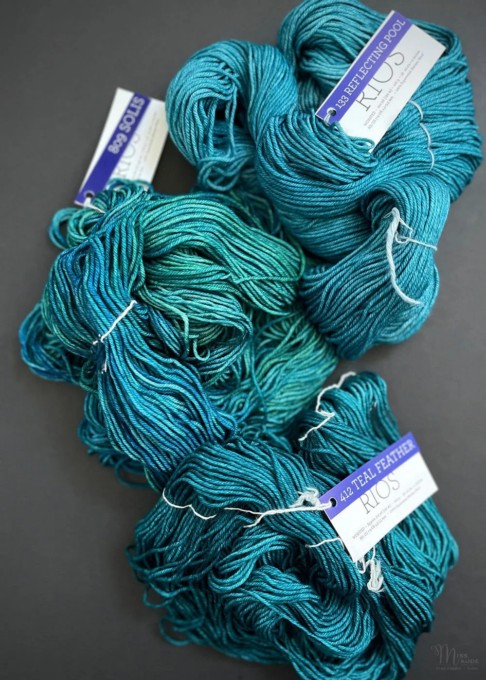 Malabrigo. Rios Merino Worsted 10ply. Teal Feather 412