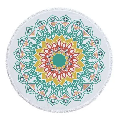 Mandala Beach Towel 59'' Mircofiber Water Absorbing Bath Towels with Tassel