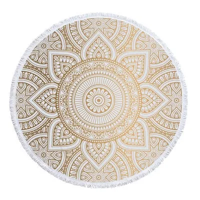 Mandala Beach Towel 59'' Mircofiber Water Absorbing Bath Towels with Tassel