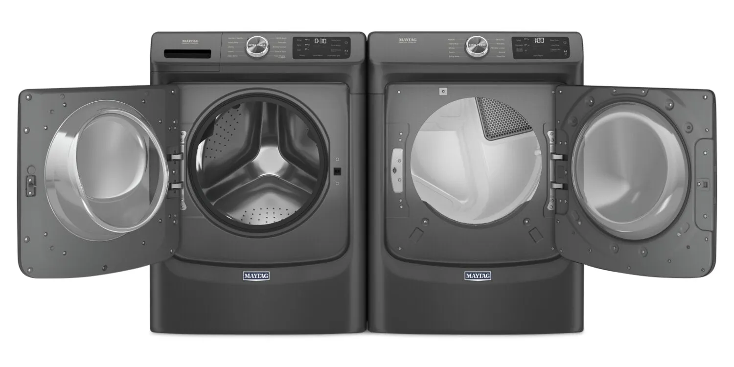 Maytag 5.2 Cu. Ft. Front-Load Washer and 7.3 Cu. Ft. Electric Dryer with Extra Power - MHW5630B/YMED563B