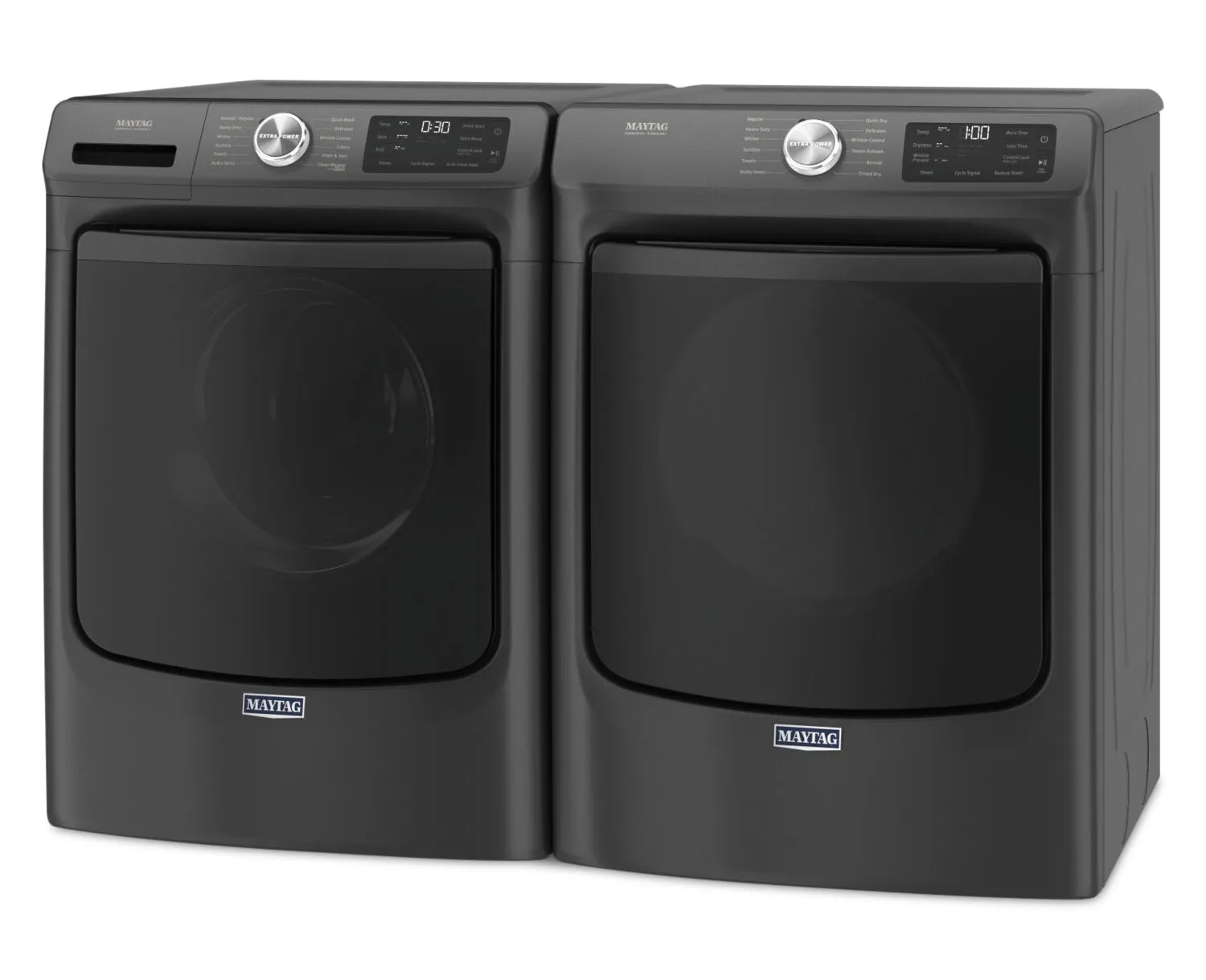 Maytag 5.5 Cu. Ft. Front-Load Washer and 7.3 Cu. Ft. Electric Dryer with Extra Power - MHW6630B/YMED663B