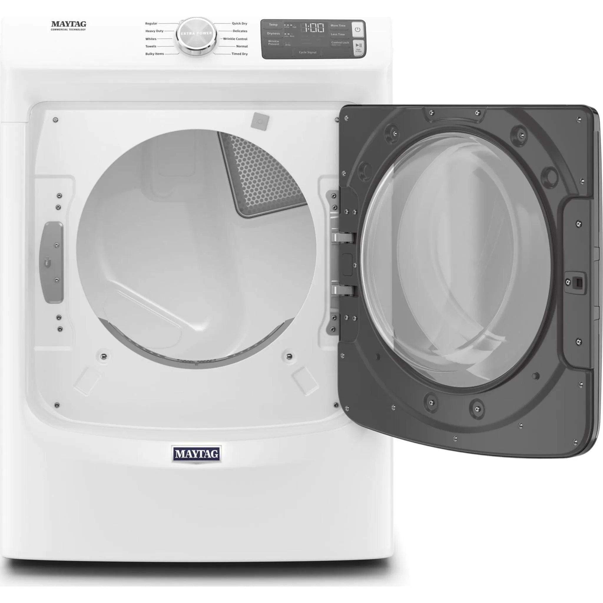 Maytag Front Load Electric Dryer with Extra Power and Quick Dry cycle - 7.3 cu. ft. (YMED5630HW)