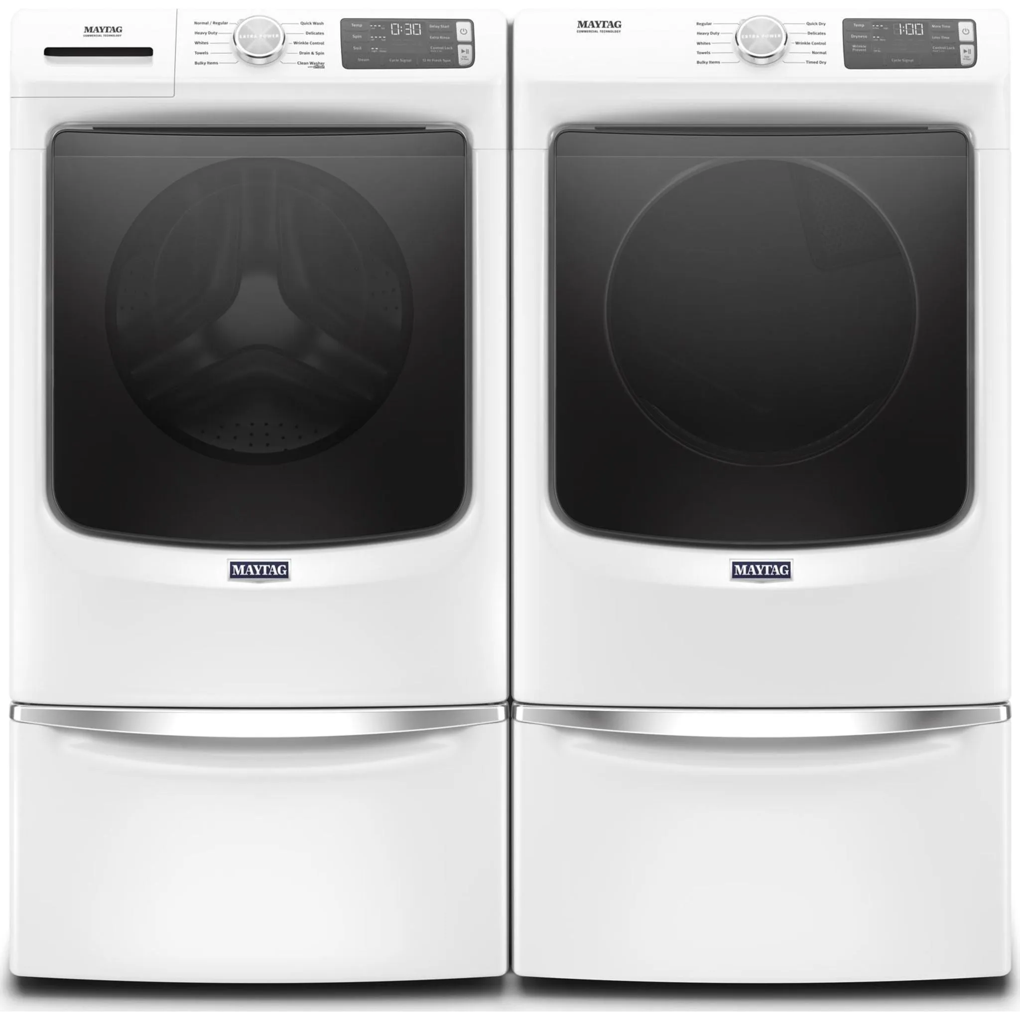 Maytag Front Load Electric Dryer with Extra Power and Quick Dry cycle - 7.3 cu. ft. (YMED5630HW)