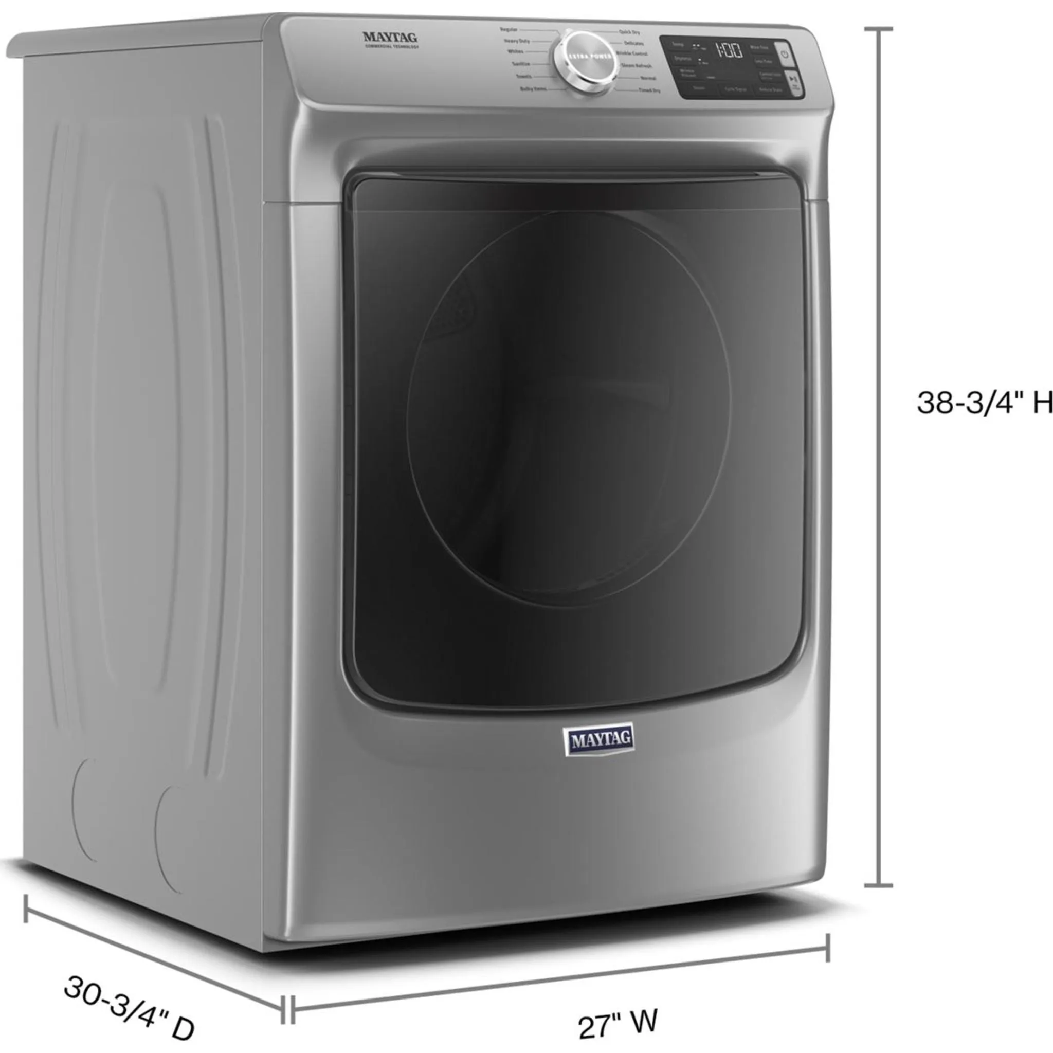 Maytag Front Load Electric Dryer with Extra Power and Quick Dry Cycle - 7.3 cu. ft. (YMED6630HC)