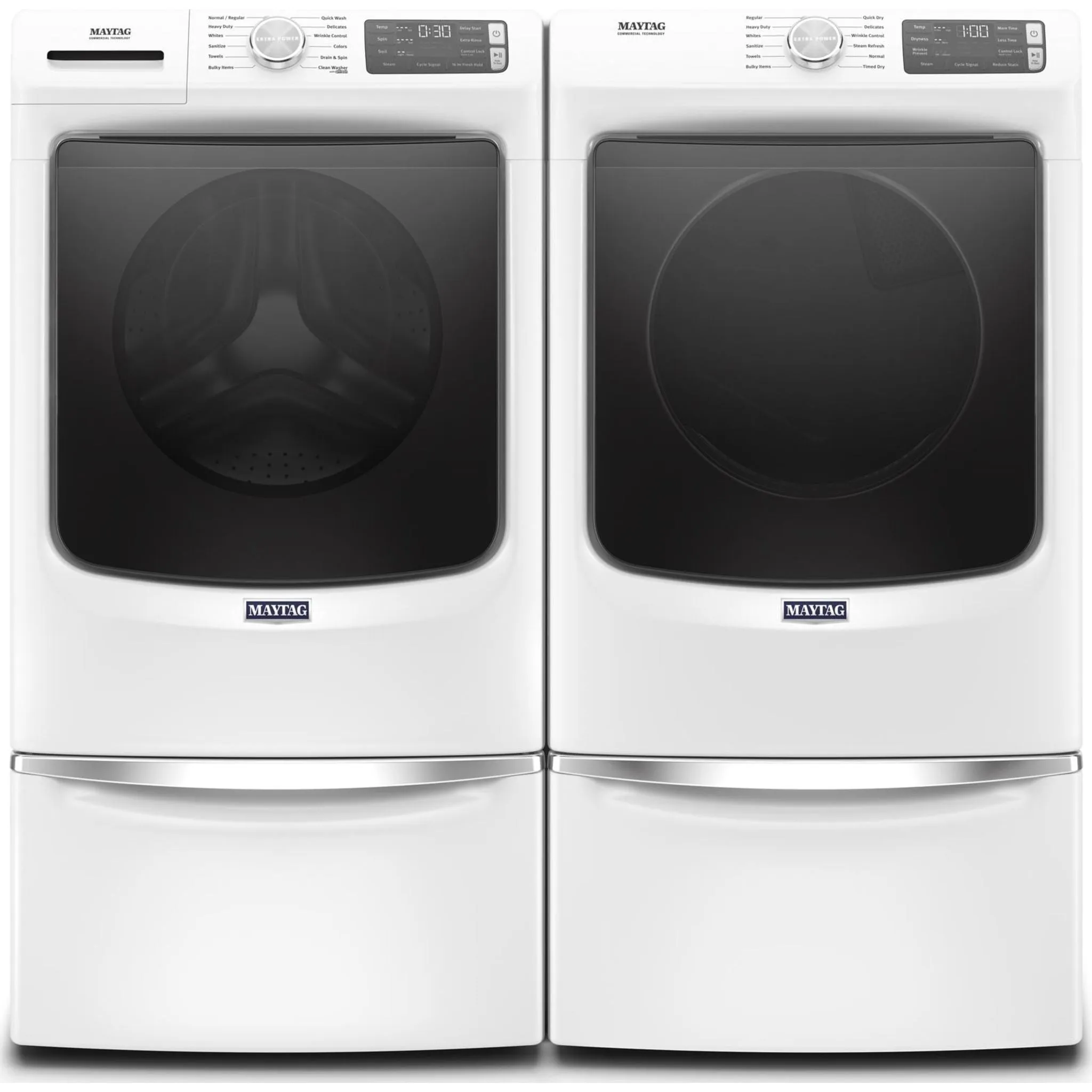 Maytag Front Load Electric Dryer with Extra Power and Quick Dry Cycle - 7.3 cu. ft. (YMED6630HW)