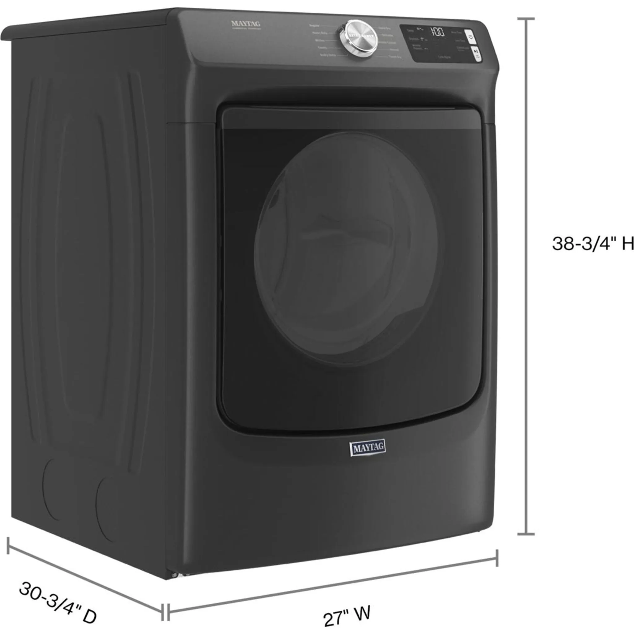 Maytag Front Load Gas Dryer with Extra Power and Quick Dry cycle - 7.3 cu. ft. (MGD5630MBK)