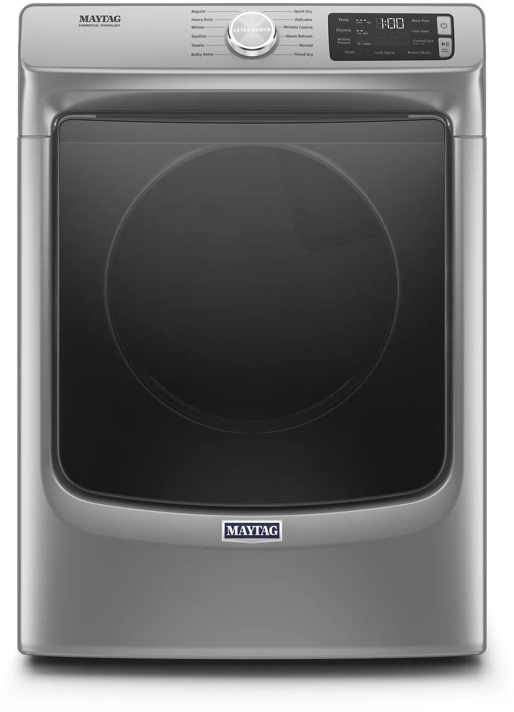 Maytag MED6630HC 27 Inch Electric Dryer with 7.3 Cu. Ft. Capacity, Extra Power, 12 Dry Cycles, Sanitize Cycle, Wrinkle Prevent, Steam Refresh, ADA Compliant, and ENERGY STAR® Certified: Metallic Slate