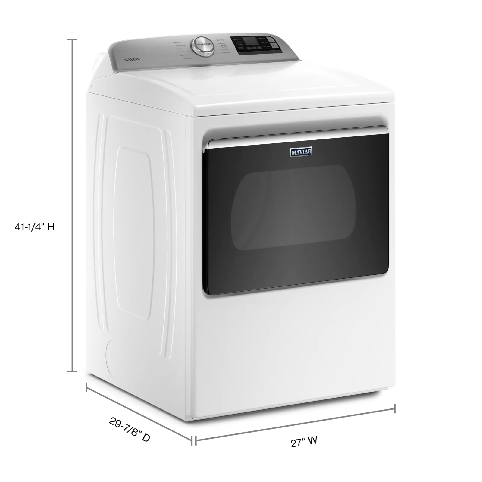 Maytag White Smart Electric Dryer (7.4 Cu.Ft.) - YMED6230HW