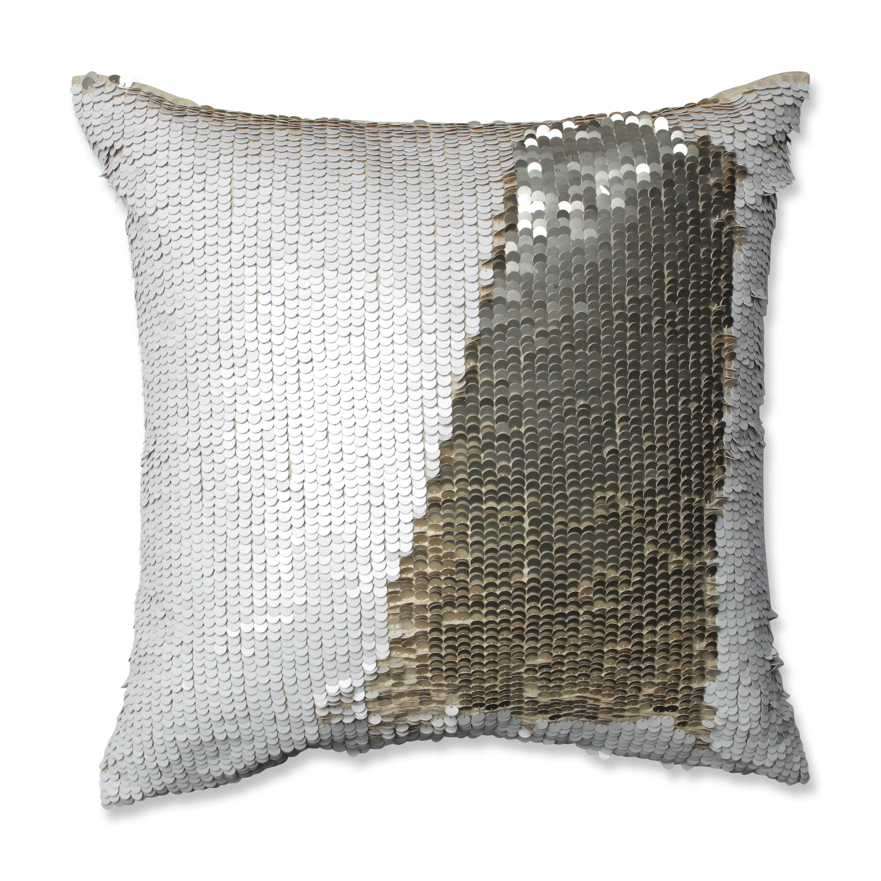 Mermaid Gold-White 18-Inch Throw Pillow