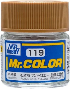 Mr. Hobby C119 Mr. Color Semi Gloss RLM79 Sand Yellow Lacquer Paint 10ml