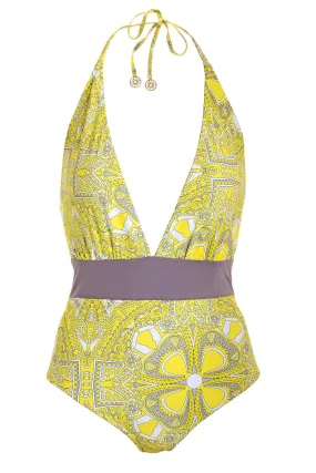 MY JEMMA OLIVIA Lemon Capri Print Swimsuit