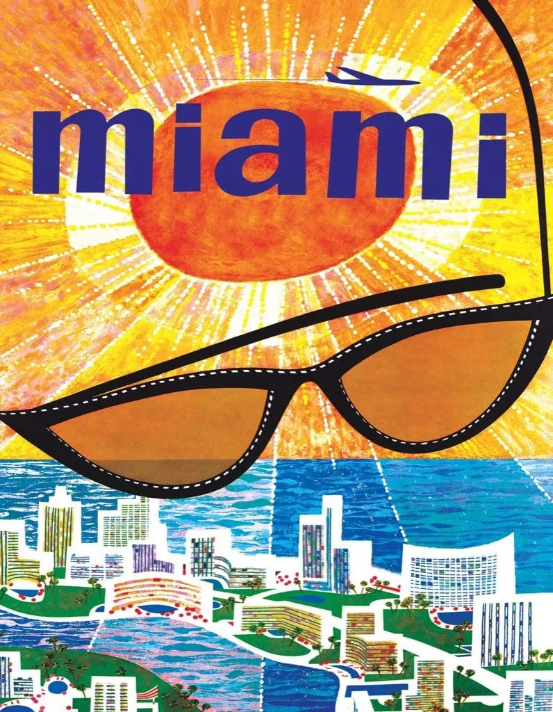 New York Puzzle Company - American Airlines Miami Beach Mini - 100 Piece Jigsaw Puzzle