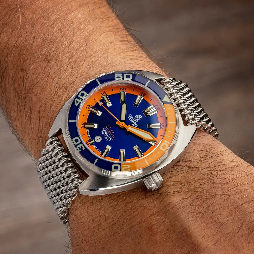 Ocean Crawler Core Diver (Blue/Orange) LE - 600m Swiss&nbsp;Mvmt (Regulated)