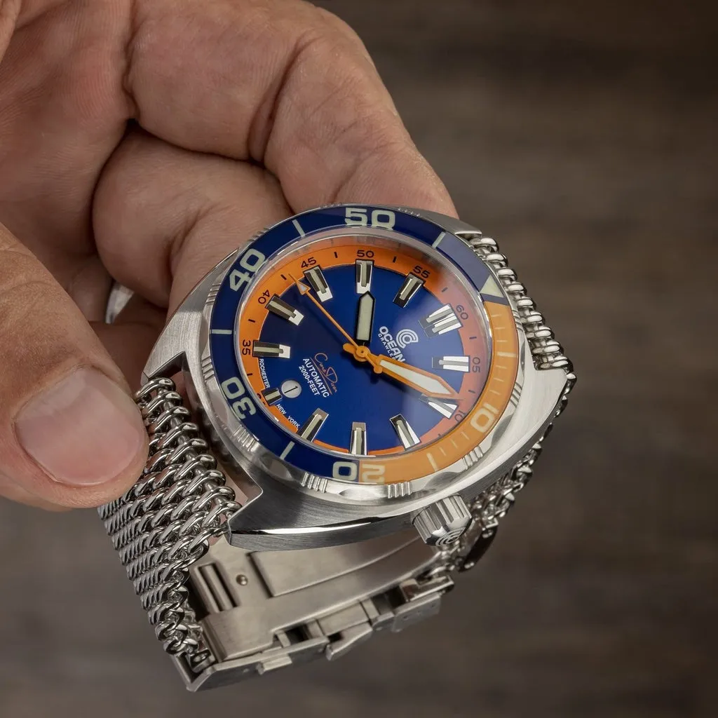 Ocean Crawler Core Diver (Blue/Orange) LE - 600m Swiss&nbsp;Mvmt (Regulated)