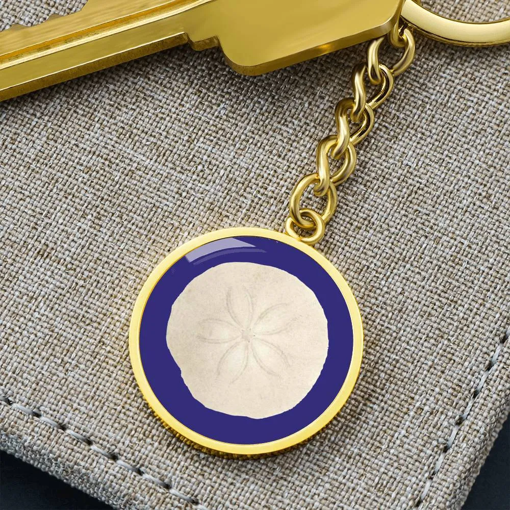 Ocean Sand Dollar Beachy Keychain