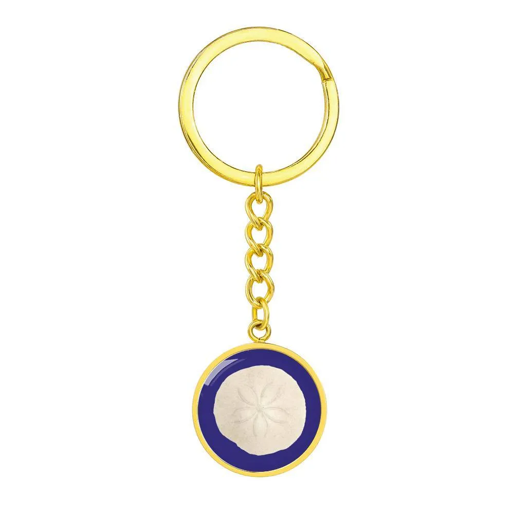 Ocean Sand Dollar Beachy Keychain