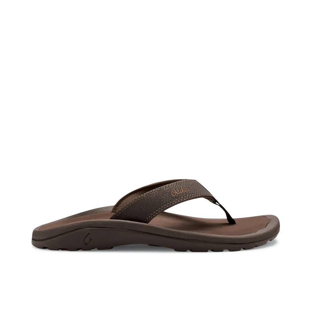 Olukai Men's Ohana Thong Sandal in Dark Java