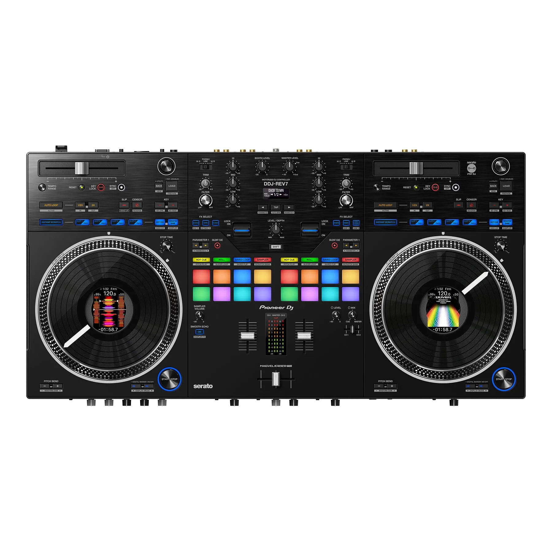 Pioneer DJ DDJ-REV7 Scratch-style 2-channel Professional DJ Controller for Serato DJ Pro