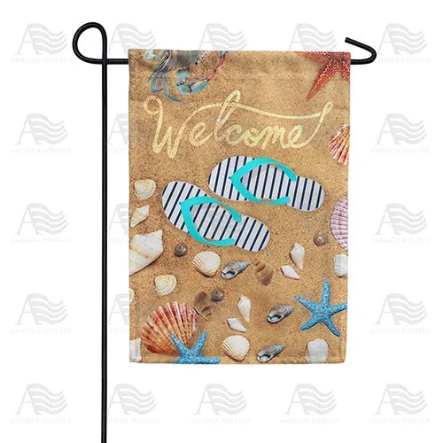 "Shell" We Go To The Beach? Double Sided Garden Flag