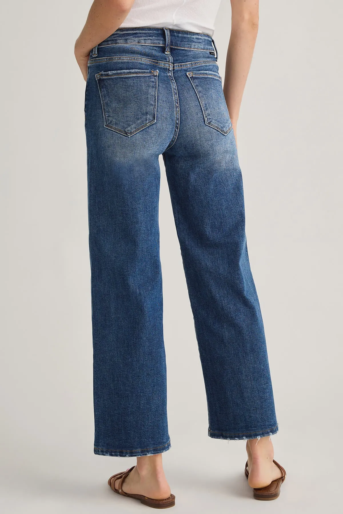 Risen Shea High Rise Wide Crop Jeans